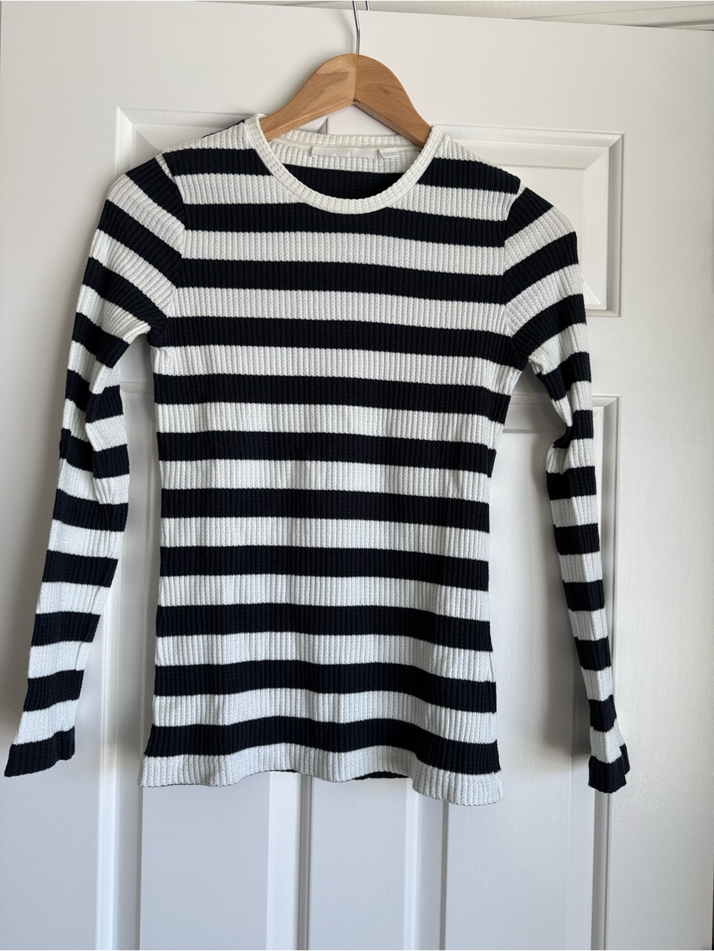 BOSS - Eriba striped cotton-blend knit sweater. Size small.